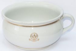 LMS Central Station Hotel Chamberpot LMS china Chamber Pot with full title gold leaf Coat Of Arms