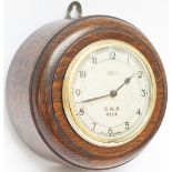 GWR Pork Pie 0524 GWR post grouping oak cased Pork Pie wall clock with an English Smiths movement