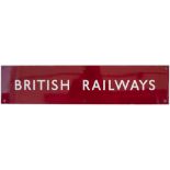 MR(M) DR Poster Heading BR(M) Double Royal enamel Poster Heading BRITISH RAILWAYS measuring 25in x