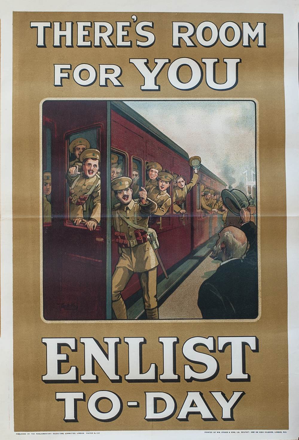 WW1 DC Enlist Today WW1 Poster THERES ROOM FOR YOU ENLIST TO-DAY published by the Parliamentary