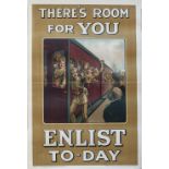 WW1 DC Enlist Today WW1 Poster THERES ROOM FOR YOU ENLIST TO-DAY published by the Parliamentary