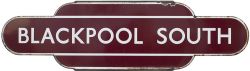 BR(M) HF Blackpool South Totem BR(M) HF BLACKPOOL SOUTH from the former Preston and Wyre Joint