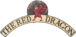 The Red Dragon British Railways Western Region locomotive headboard THE RED DRAGON. This style of