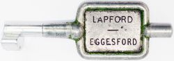 Lapford-Eggesford SR/BR(S) Tyers No9 single line aluminium key token LAPFORD - EGGESFORD,