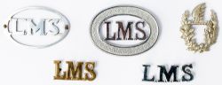 A Collection of 5 London Midland & Scottish Railway badges to Include; an previously unseen LMS