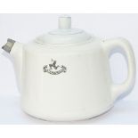 IOM Teapot Isle Of Man Railway china Teapot with full Coat Of Arms to front and base marked Dunn