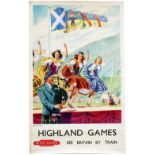 Poster BR(SC) HIGHLAND GAMES ABOYNE GAMES by Lance Cattermole. Double Royal 25in x 40in. In very