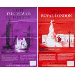 BR(S) DR x2 Royal London + Tower, Lander Posters x2; BR(S) VISIT ROYAL LONDON and VISIT THE TOWER OF