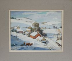 BR(W) Snow in the Welsh Hills Sherwin Original watercolour artwork SNOW IN THE WELSH HILLS. by Frank