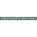 SR QR Poster Heading (narrow version) Southern Railway Quad Royal enamel Poster Board Heading with