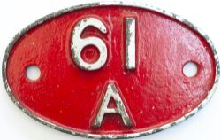 61A Shedplate 61A Kittybrewster 1950-1967 with sub sheds MacDuff to 1951, Peterhead and