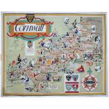 BR(W) QR Cornwall Bowyer Poster BR(W) CORNWALL by Bowyer. Quad Royal 40in x 50in. In very good