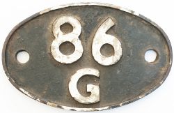 86G Shedplate 86G Pontypool Road 1950-1967 with sub sheds Abergavenny 1954-1958, Branches Fork to