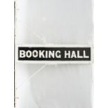 GWR Booking Hall GWR platform sign BOOKING HALL, double sided wood with cast iron letters and