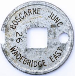 Boscarne Junc-Wadebridge East Tyers No6 aluminium single line tablet BOSCARNE JUNC - WADEBRIDGE EAST