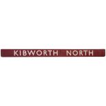 BR(M) FF Kibworth North BR(M) FF enamel signal box board KIBWORTH NORTH from the former Midland