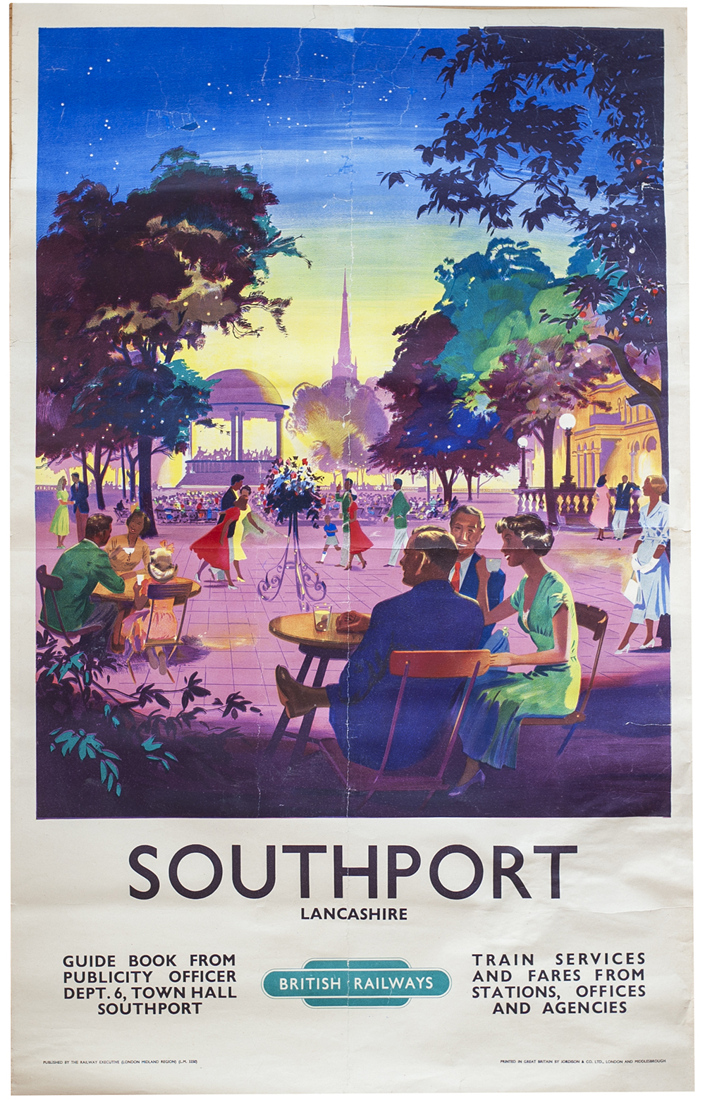 BR(M) DR Southport Poster BR(M) SOUTHPORT LANCASHIRE unsigned. Double Royal 25in x 40in. In good