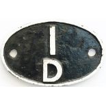 1D Shedplate 1D Devons Road Bow 1950-1963. Face restored.