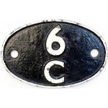 6C Shedplate 6C Birkenhead Mollington Street 1950-1963 and Croes Newydd 1963-1967. Face restored.