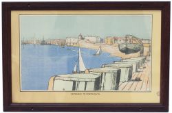 Carriage Print ENTRANCE TO PORTSMOUTH HARBOUR by Donald Maxwell from the Original Southern Railway