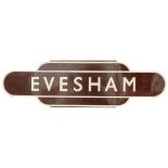 BR(W) HF Evesham Totem BR(W) HF EVESHAM from the former Great Western Railway station between Oxford