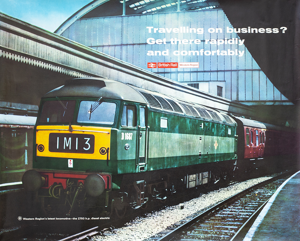 BR(W) QR Travelling on Business D1687 Poster BR(W) TRAVELLING ON BUSINESS ? GET THERE RAPIDLY AND