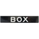 GWR Box GWR enamel station lamp tablet BOX with top mounting flange. Measures 17.5in x 3in and is in