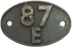 87E Shedplate 87E Swansea Landore 1950-1969. In original condition and 88A painted on the rear