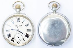 Brecon & Merthyr No 47 Brecon & Merthyr Railway nickel cased pocket watch with a Rotherhams London