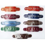 BR Totem badges x 9 A Collection of 9 BR Totem shaped cap badges to include;BRITISH RAILWAYS BR(