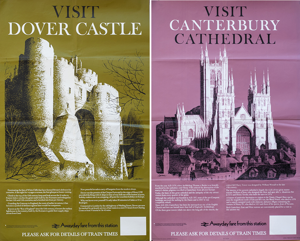 BR(S) DR x2 Canterbury Cathedral + Dover Posters x2; BR(S) VISIT CANTERBURY CATHEDRAL and VISIT
