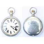 Cambrian No C57 Cambrian Railway nickel cased pocket watch with a Waltham, Mass movement No