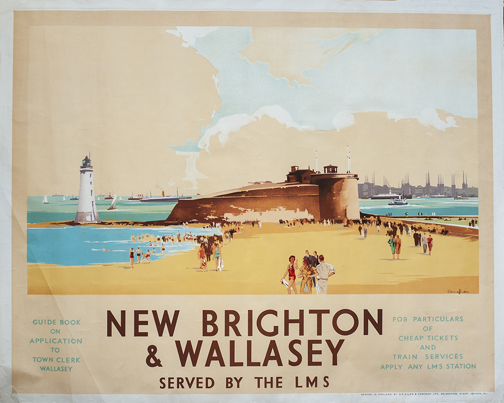 LMS QR New Brighton & Wallasey, Buckle Poster LMS NEW BRIGHTON & WALLASEY SERVED BY THE LMS by