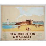 LMS QR New Brighton & Wallasey, Buckle Poster LMS NEW BRIGHTON & WALLASEY SERVED BY THE LMS by