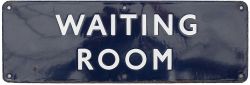 BR(E) Waiting Room BR(E) enamel doorplate WAITING ROOM measuring 18in x 6in. In good condition