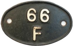 66F Shedplate 66F Beatock 1962-1967. Face restored, rear original.