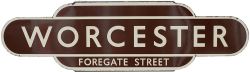 BR(W) HF Worcester Foregate Street Totem BR(W) HF WORCESTER FOREGATE STREET from the former Great