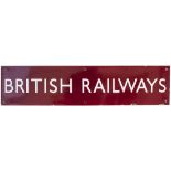 BR(M) DR Poster Heading (large letters) BR(M) Double Royal enamel Poster Board Heading BRITISH