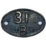 31B Shedplate 31B March 1950-1973 with sub sheds King's Lynn, South Lynn and Wisbech. Lightly face