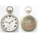 SR 4347 Southern Railway nickel cased pocket Watch with Swiss 15 Jewel movement, top wound and