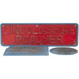 Lincolnshire Poacher + Worksplate Nameplate set to include: cast aluminium nameplate LINCOLNSHIRE