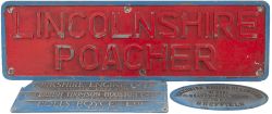 Lincolnshire Poacher + Worksplate Nameplate set to include: cast aluminium nameplate LINCOLNSHIRE