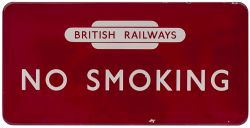 BR(M) FF No Smoking BR(M) FF enamel railway sign NO SMOKING with British Railways totem. In very