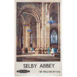BR(NE) DR Selby Abbey, Steel Poster BR(NE) SELBY ABBEY ABBOT HUGH'S PILLAR by Kenneth Steel.
