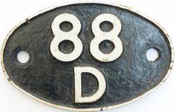 88D Shedplate 88D Merthyr Tydfil 1950-1964 with sub sheds Rhymney, Dowlais Central, Cae Harris to