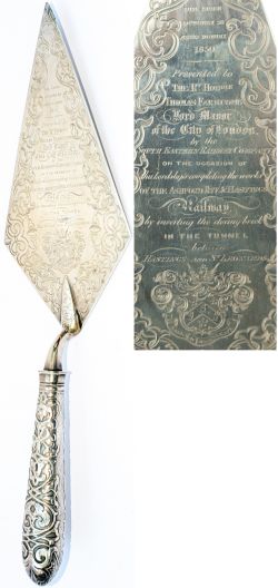 SER silver Presentation Trowel South Eastern Railway presentation silver TROWEL hallmarked for