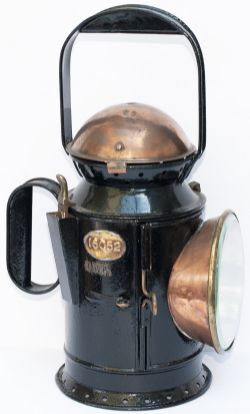 GWR Coppertop 16052 GWR pre grouping 3 Aspect Coppertop Handlamp stamped GWR in the side and also on