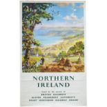 Poster BR(M) NORTHERN IRELAND TRAVEL BY THE SERVICES OF BRITISH RAILWAYS, ULSTER TRANSPORT AUTHORITY