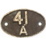 41A Shedplate 41A Sheffield Darnall 1950-1964. In lovely original condition.