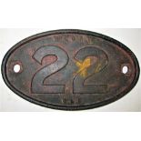 GNR Cast iron oval points plate. Mc K & HW 22.